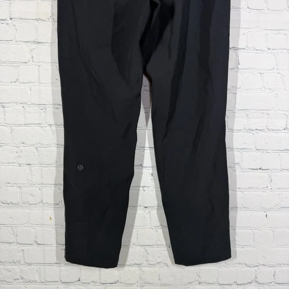Lululemon On The Fly Pants Black Women's Size 6 Tapered Drawstring W5BPMS